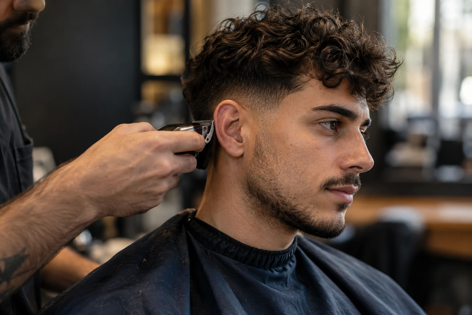 Tapered haircut photographic concept